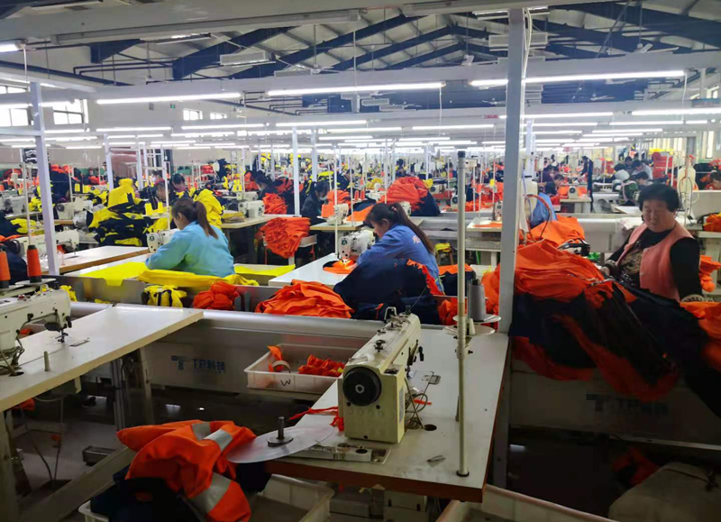 Occupational protective clothing production site